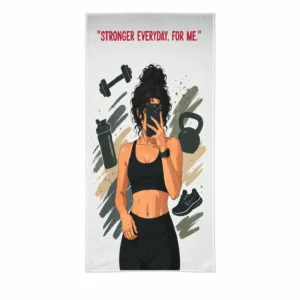 حوله زیرانداز باشگاه زنانه طرح Stronger  سایز ۵۰×۱۰۰